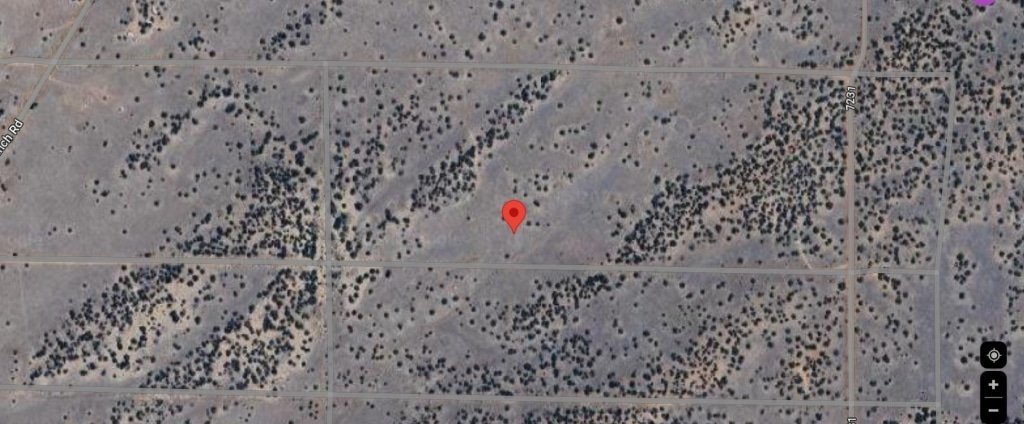 Arizona land listing: 1.24 acres with flat and sloped terrain near Sanders