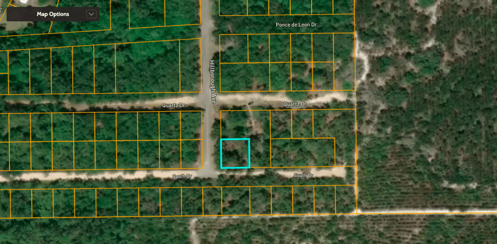 South Drive corner land with lake view, Florahome, Florida listing