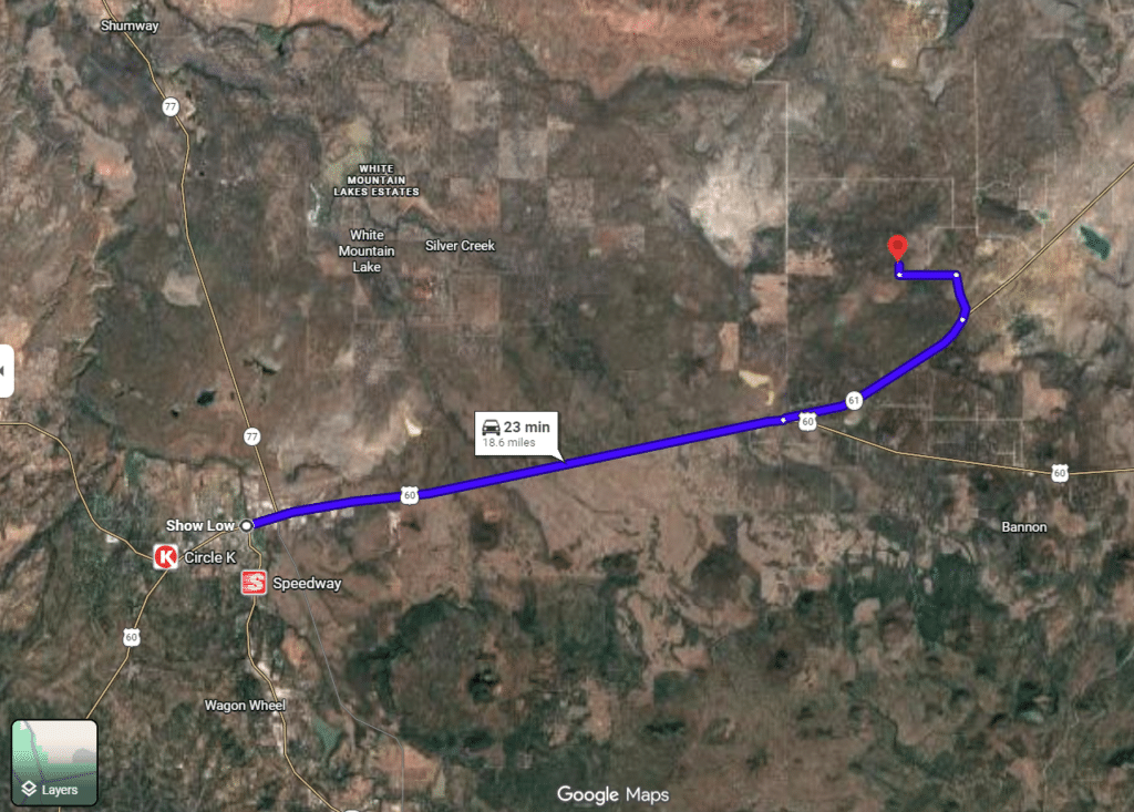 1.15 acre elevated lot with mountain views near Concho, Arizona