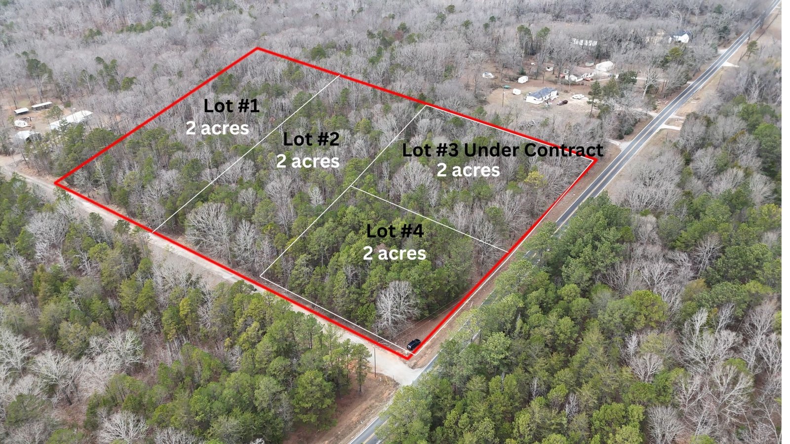 2 acres, Lot #3 taken Two lots for Sale 8 Acres Each in Gray Court, South Carolina that are perfect for your mobile home, or to Build the Home of Your Dreams