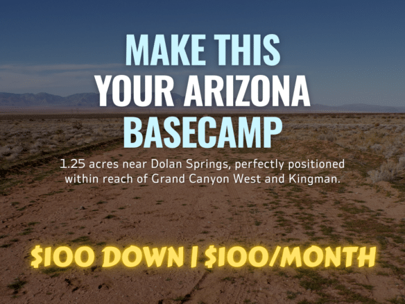 1.25 Acres Land For Sale in Dolan Springs, Arizona That is perfect for weekend camping, RV trips, or simply enjoying wide open desert skies.