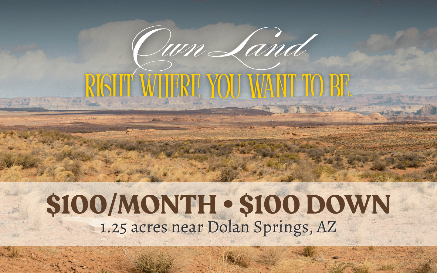 312-13-246 – Own Land Right Where You Want to Be (Landapaloozas) (1) 1.25 Acres in Dolan Springs / Kingman, Arizona that is Ideal for Investors, future resale, or long-term recreational use.