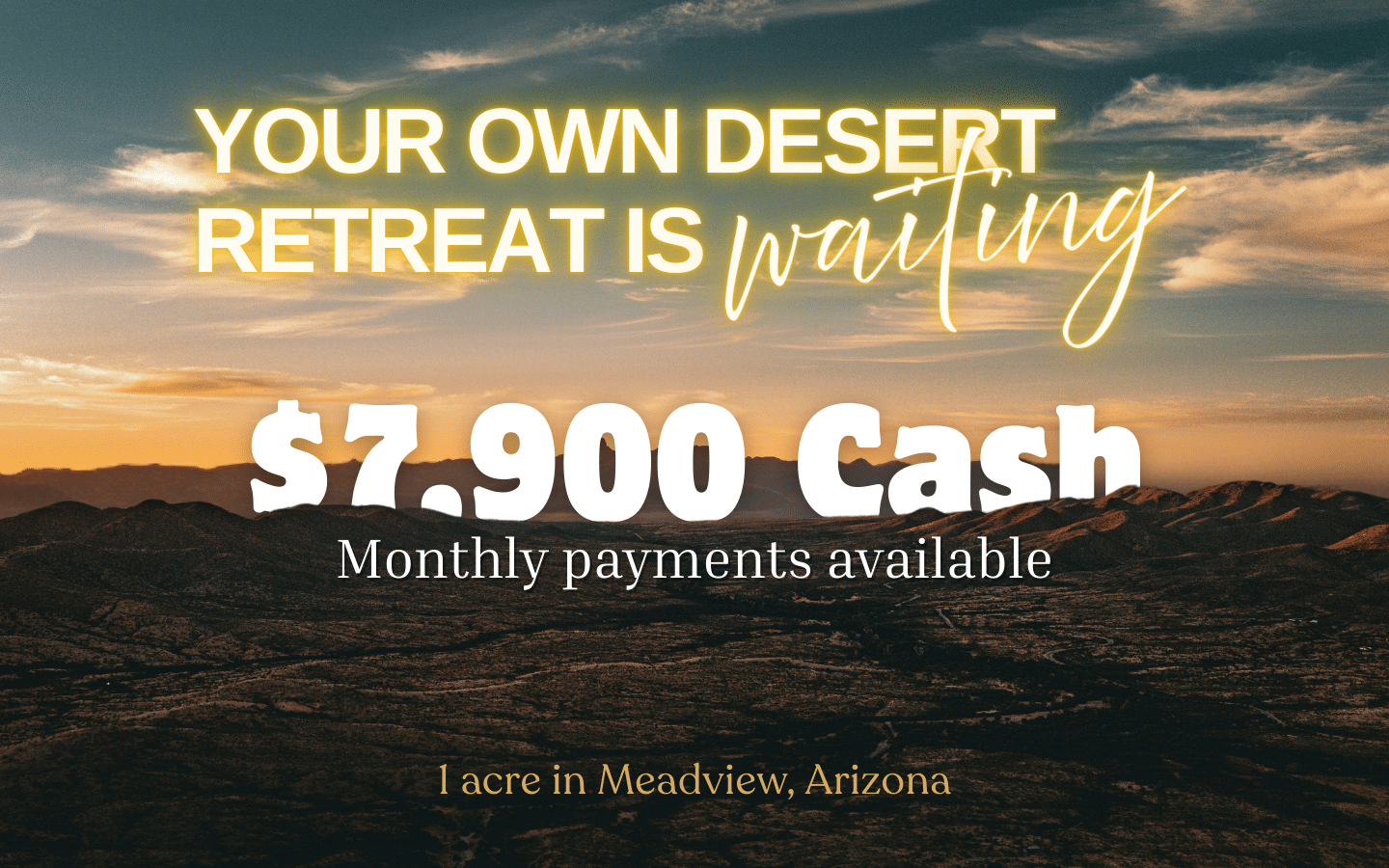 337-13-279 – Your own desert retreat is waiting (Landapaloozas) (1) 1 Acre for Sale in Meadview, Arizona Thats Great for Camping, Weekend Getaways, or a Forever Home.