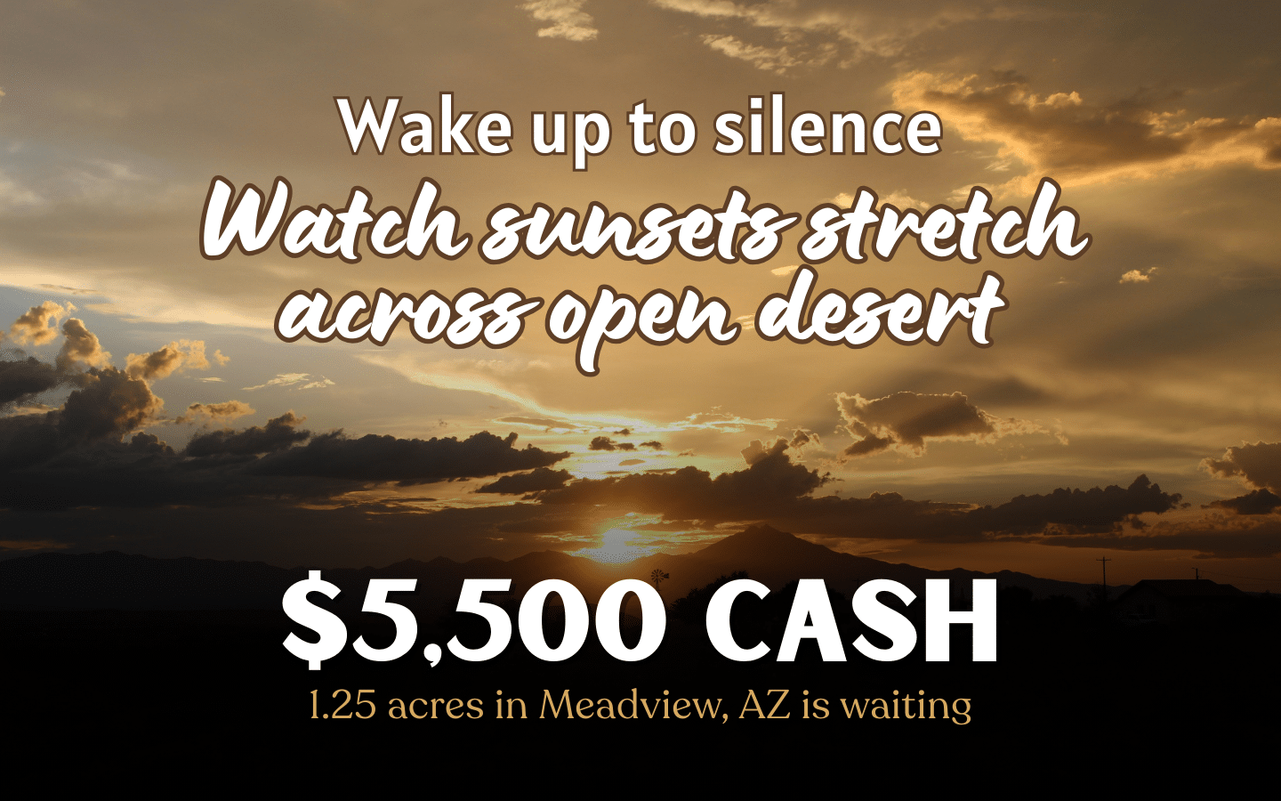 338-04-114 – Wake up to silence Watch sunsets stretch across open desert (Landapaloozas) (1) 1.25 Acres of Land for Sale in Meadview, Arizona that's Great for Camping, RV's, a Weekend Getaway, or a Forever Home.