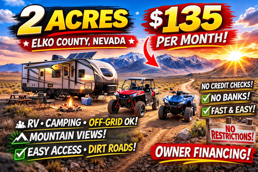 2 Acres in Elko County, NV = FREEDOM! ($135/month)
