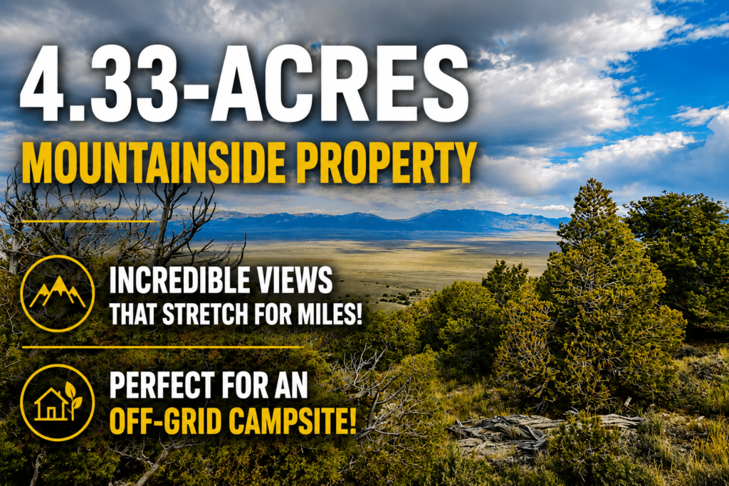 Incredible Views! 4.33 Acre Mountain Camp Site with Trees