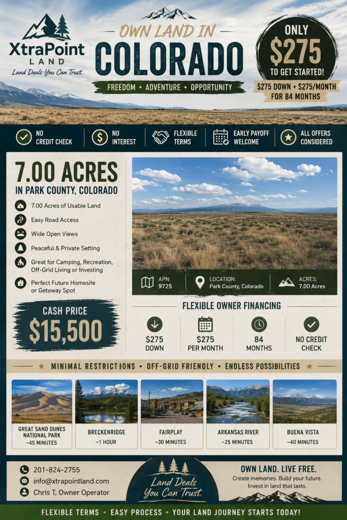 🏔️ OWN YOUR 7-ACRE ESCAPE IN PARK COUNTY, COLORADO! 🏔️