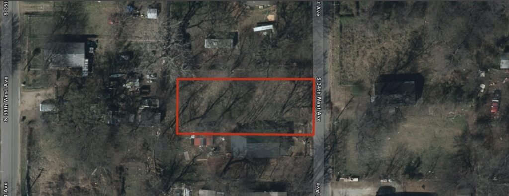 Owner-financed single family lot in Tulsa, Oklahoma - $15,000 cash