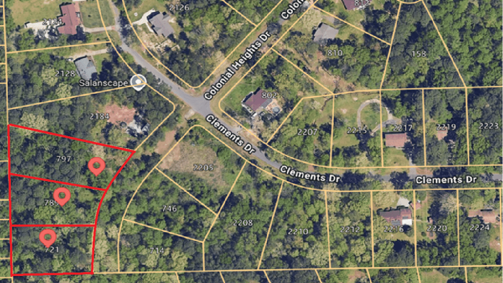 Three infill lots Durham NC - flat terrain, well water, septic system available