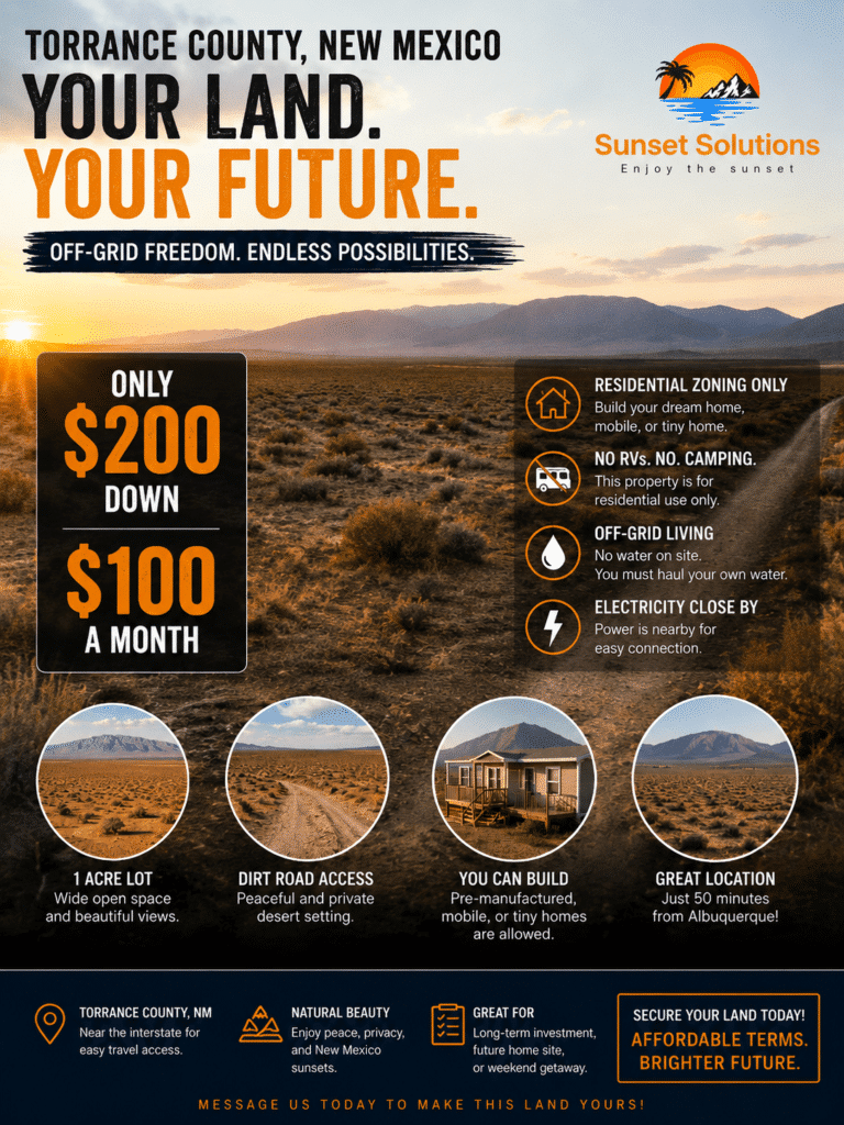 1–Acre New Mexico Land — Affordable Investment Opportunity