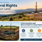 Mineral rights for land showing oil, gas, coal, and underground resources.
