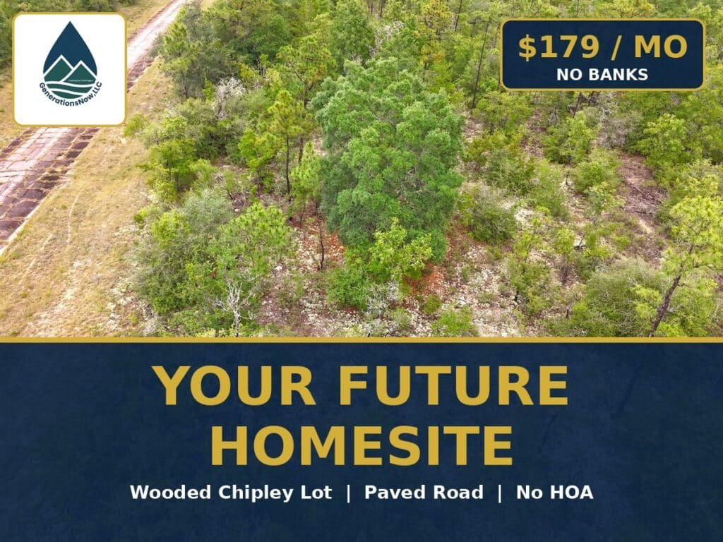 Wooded, Paved Road, No HOA, Your Chipley Homesite for $179 a Month